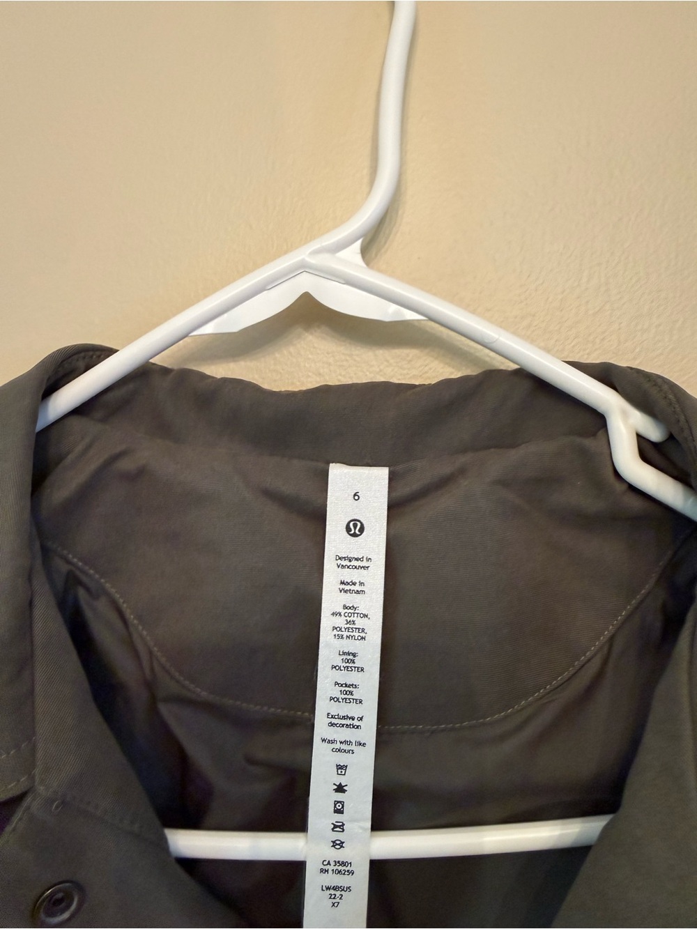 NWOT Cotton Shirt Jacket Medium Olive Size 6 - Picture 6 of 11